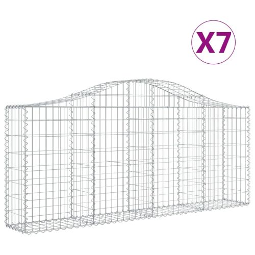 Габионни кошници арка 7 бр 200x30x80/100 см поцинковано желязо