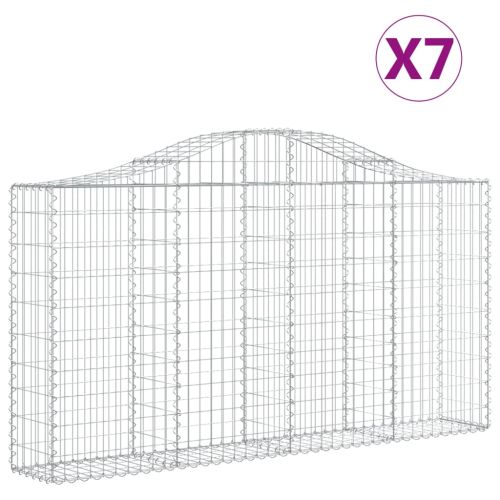 Габионни кошници арка 7 бр 200x30x100/120 см поцинковано желязо