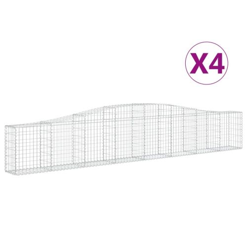 Габионни кошници арка 4 бр 400x30x60/80 см поцинковано желязо