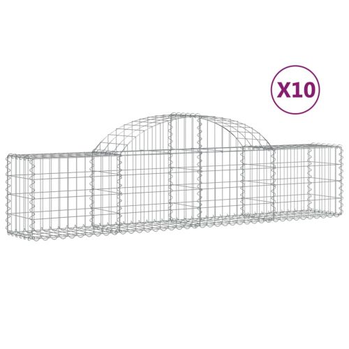 Габионни кошници арка 10 бр 200x30x40/60 см поцинковано желязо