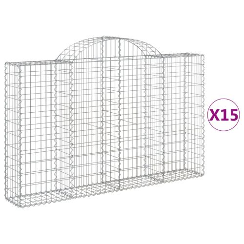 Габионни кошници арка 15 бр 200x30x120/140см поцинковано желязо