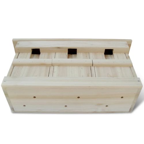 Къщички за врабчета 2 бр дърво 44x15,5x21,5 см