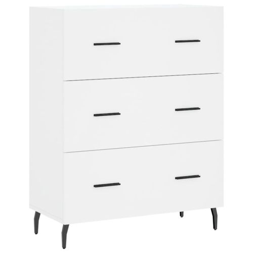 Висок шкаф, бял, 69,5x34x180 см, инженерно дърво