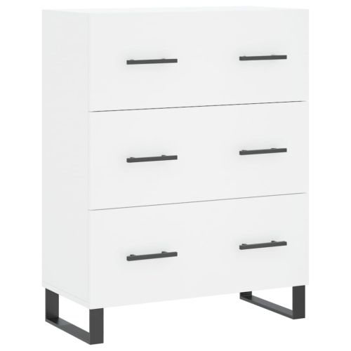 Висок шкаф, бял, 69,5x34x180 см, инженерно дърво
