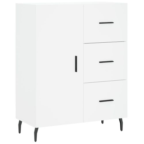 Висок шкаф, бял, 69,5x34x180 см, инженерно дърво