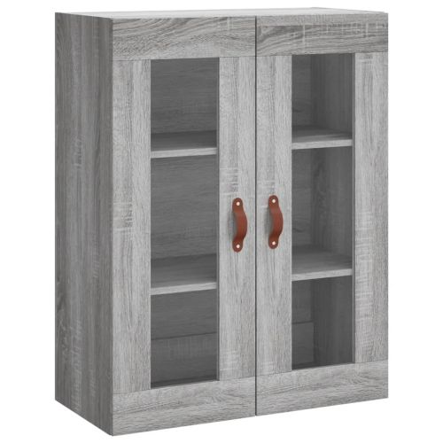 Висок шкаф, сив сонома, 69,5x34x180 см, инженерно дърво