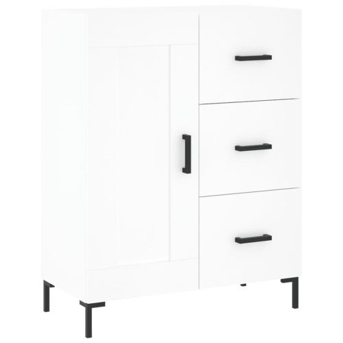 Висок шкаф, бял, 69,5x34x180 см, инженерно дърво