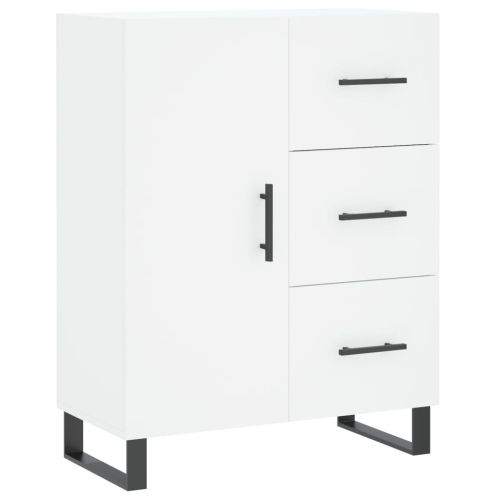 Висок шкаф, бял, 69,5x34x180 см, инженерно дърво