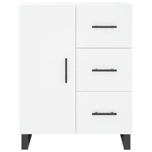 Висок шкаф, бял, 69,5x34x180 см, инженерно дърво
