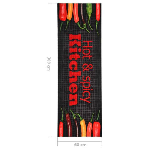 Кухненско килимче, перимо, надпис "Hot & Spicy", 60x300 см