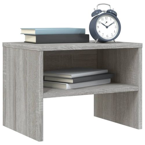 Нощни шкафчета, 2 бр, сив сонома, 40x30x30 см, инженерно дърво