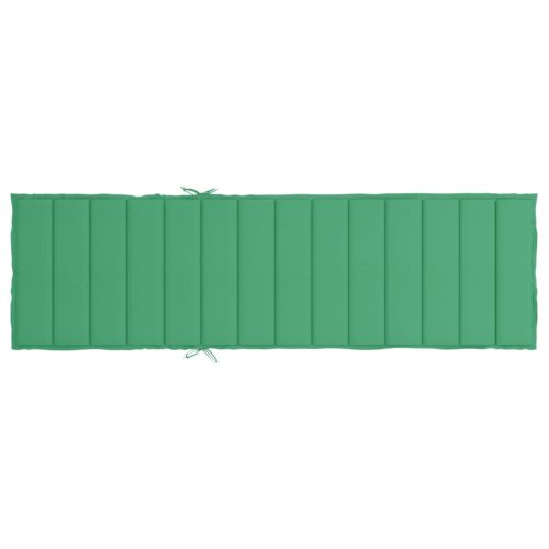 Шалте за шезлонг, зелено, 200x50x3 см, Оксфорд плат