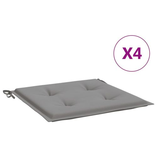 Възглавници за столове 4 бр сиви 50x50x4 см Оксфорд плат
