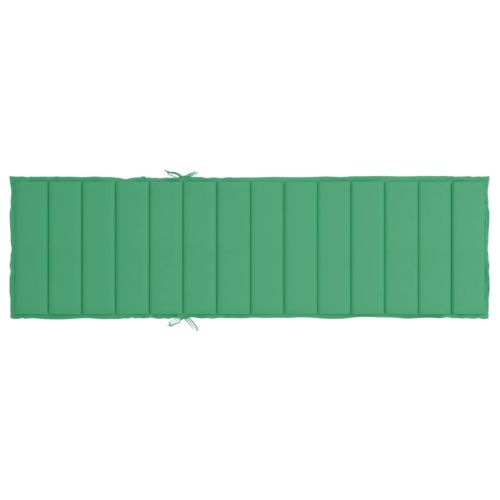 Шалте за шезлонг, зелено, 200x60x3 см, Оксфорд плат