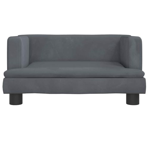 Кучешко легло тъмносиво 60x40x30 см кадифе