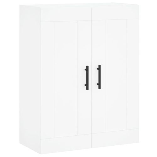 Висок шкаф, бял, 69,5x34x180 см, инженерно дърво