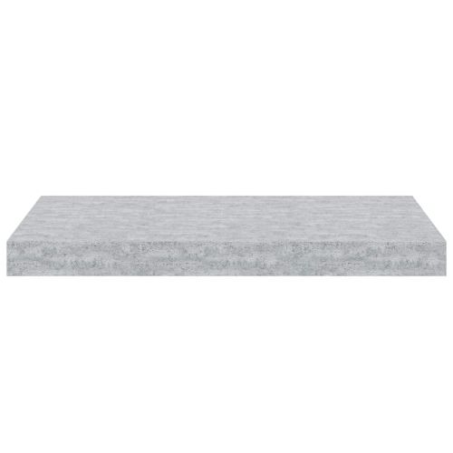 Окачени стенни рафтове, 4 бр, бетонно сиви, 50x23,5x3,8 см, МДФ