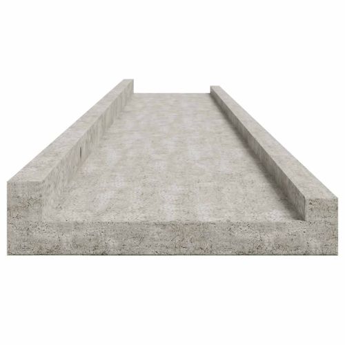 Стенни рафтове, 2 бр, бетонно сиви, 115x9x3 см