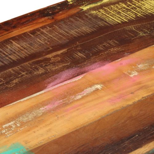 Кафе маса с 3 чекмеджета, рециклирано дърво масив, 100x50x35 cм