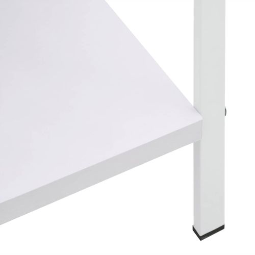 Библиотека с 3 рафта, бяла, 60x27,6x90,5 см, инженерно дърво