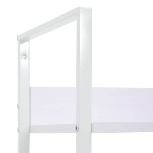 Библиотека с 3 рафта, бяла, 60x27,6x90,5 см, инженерно дърво