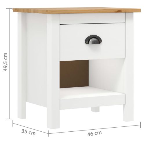 Нощни шкафчета 2 бр Hill 46x35x49,5 см борово дърво масив