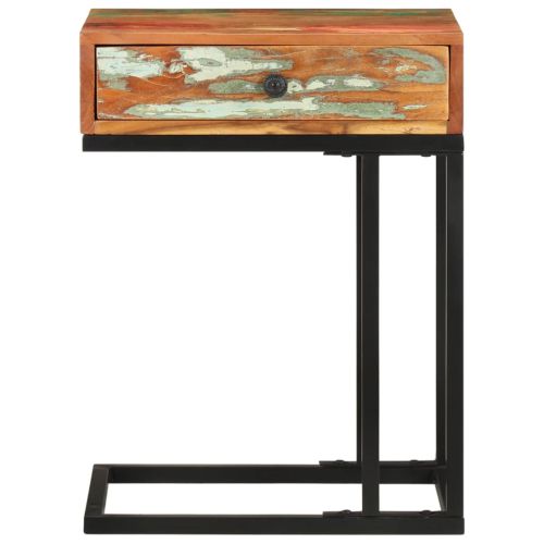 U-образна странична маса 45x30x61 см регенерирано дърво масив