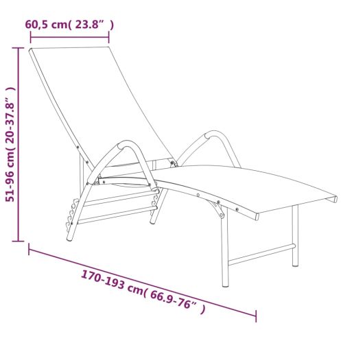 Шезлонг, textilene и алуминий, таупе