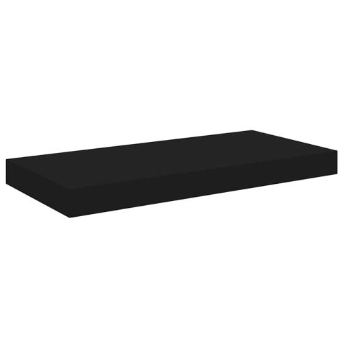 Окачени стенни рафтове, 4 бр, черни, 50x23,5x3,8 см, МДФ