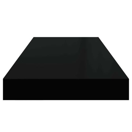 Окачени стенни рафтове, 2 бр, черни, 60x23,5x3,8 см, МДФ