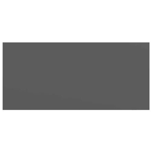 Окачени стенни рафтове, 4 бр, сив гланц, 50x23,5x3,8 см, МДФ