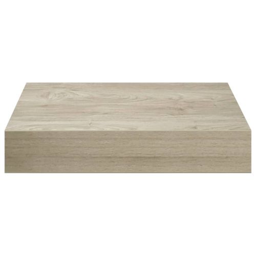 Окачени стенни рафтове, 4 бр, дъб, 23x23,5x3,8 см, МДФ