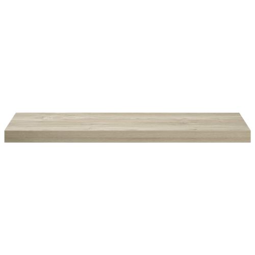 Окачени стенни рафтове, 2 бр, дъб, 80x23,5x3,8 см, МДФ