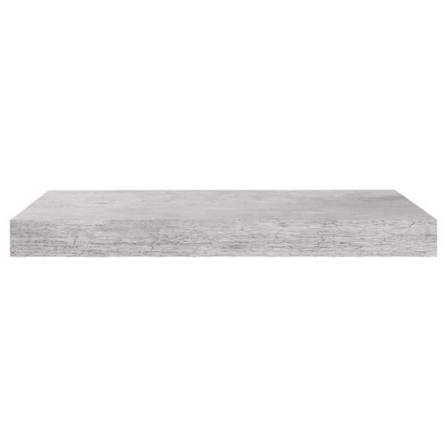 Окачен стенен рафт, бетонно сив, 50x23,5x3,8 см, МДФ
