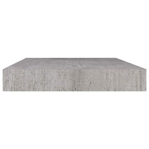 Окачен стенен рафт, бетонно сив, 50x23,5x3,8 см, МДФ