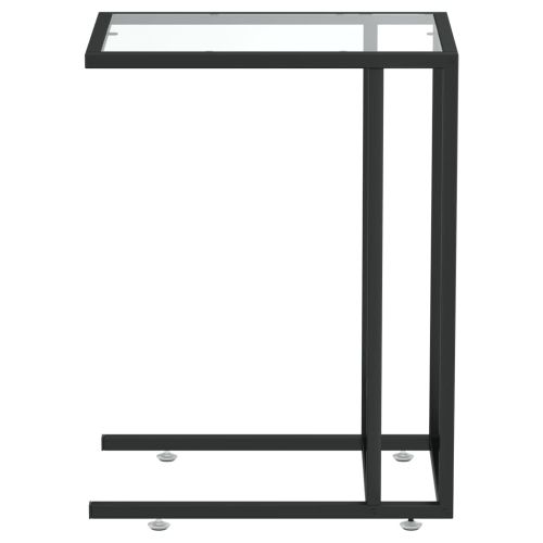 Странична маса за компютър прозрачна 50x35x65см закалено стъкло