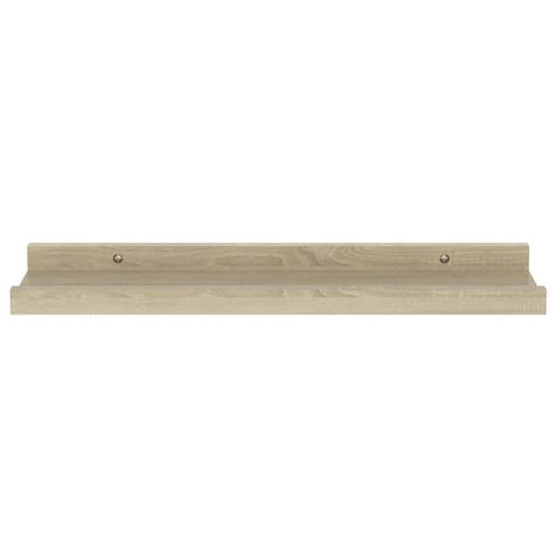 Стенни рафтове, 4 бр, сонома дъб, 40x9x3 см