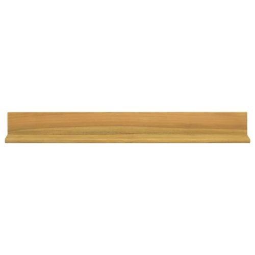 Стенни рафтове 2 бр 90x10x10 см тиково дърво масив