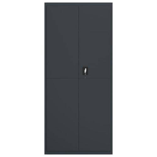 Шкаф за папки антрацит 90x40x200 см стомана