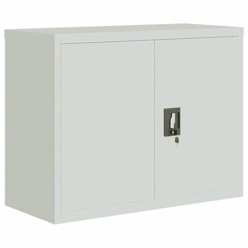Шкаф за папки светлосив 90x40x70 см стомана