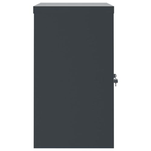 Шкаф за папки антрацит 90x40x70 см стомана
