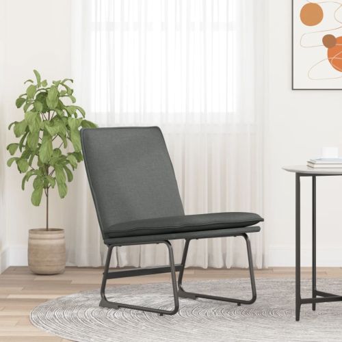 Стол шезлонг, тъмносив, 52x75x76 см, текстил