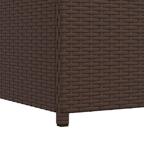 Градински сандък за съхранение, кафяв, 120x50x60 см, полиратан