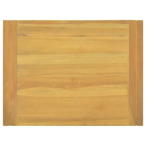 Стенен шкаф за баня, 60x45x35 см, тиково дърво масив