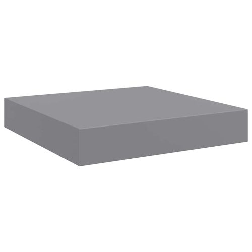 Окачени стенни рафтове, 4 бр, сиви, 23x23,5x3,8 см, МДФ