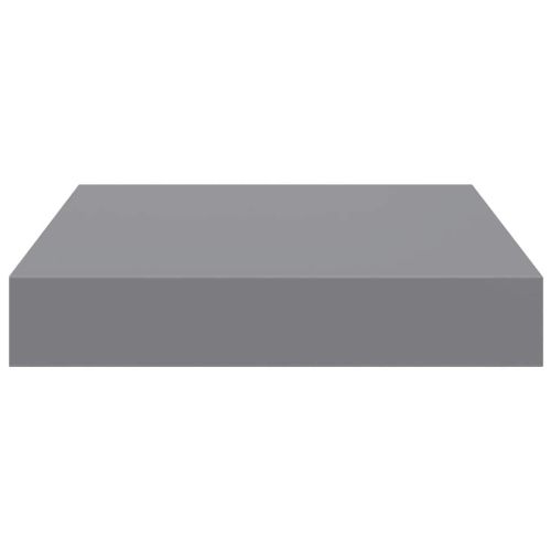 Окачени стенни рафтове, 4 бр, сиви, 23x23,5x3,8 см, МДФ