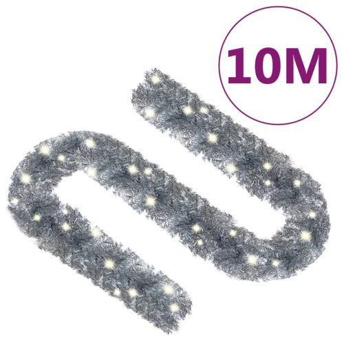 Коледен гирлянд с LED лампички, 10 м, сребрист
