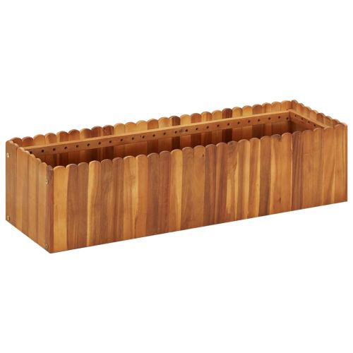 Градинска повдигната леха, 100x30x25 см, акациево дърво масив