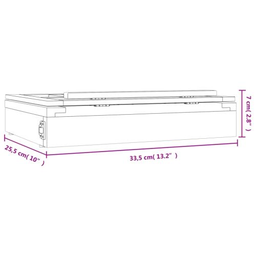 Настолен статив с чекмедже 33,5x25,5x7 см бор масив