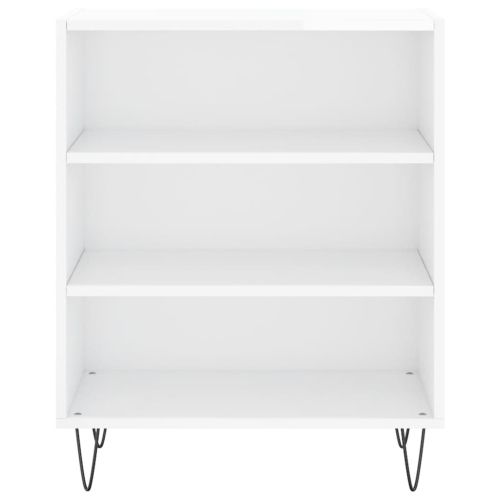 Бюфет бял гланц 57x35x70 см инженерно дърво